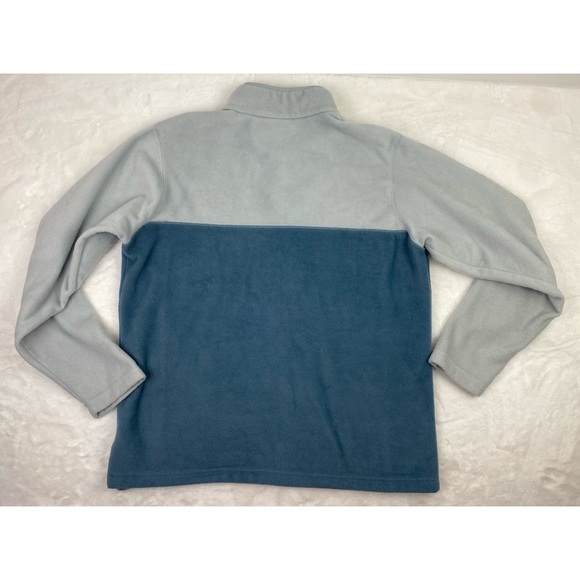 Columbia Womens Pullover Large Benton Springs Quarter Snap Fleece Blue Soft - Picture 5 of 5